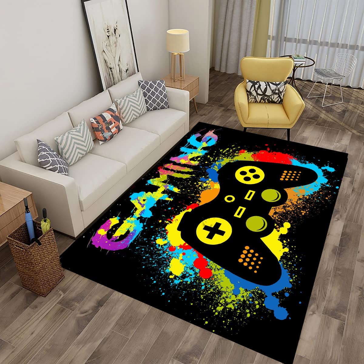 Standing Throw Doormats Yoga Runner Mat Red - Customized Gamer Rug - Image 3