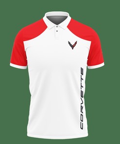 Standout in Red with Our Chevrolet Corvette c8 NCT-HT Polo Shirt Ver 2