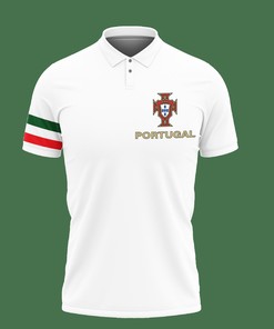 Standout in White with Our Cristiano Ronaldo Portugal TNT-LT Polo Shirt Ver 2 Made from Breathable Fabric