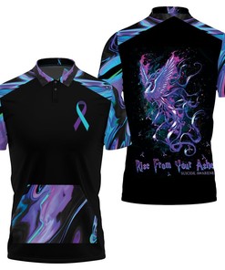 Standout with Psychedelic Phoenix Rise From Your Ashes Suicide Prevention 3D All Over Print Polo Shirt All Over Print