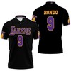 Standout with Rajon Rondo Lakers Jersey Inspired Style 3D All Over Print Polo Shirt with Personalized All Over Print