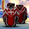 Stanford Cardinal Premium All Over Print 3D Hoodie with Team Logo