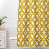 Starburst Gold Vintage Shower Curtain, Mid Century Modern Shower Curtain, Geometric Bathroom Decor