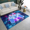 Starry Sky Galaxy Gamer Theme Printed Carpet - Non-Slip Sofa Floor Rug for Kids Room