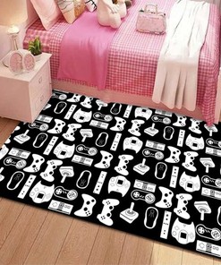 Starry Sky Galaxy Polyester Floor Mat - Cool Gamer Decor Doormat for Bedroom