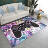 Starry Sky Galaxy Printed Floor Mat - Gamer Carpet Decor for Boys Teen's Large Game Room