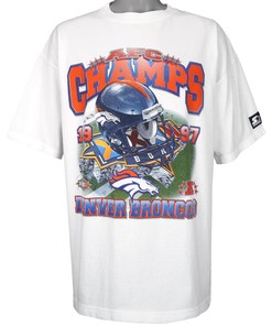Starter Denver Broncos Afc Champions T-Shirt 1997 Vintage Tshirt Unisex Sport Sweatshirt Hoodie Gift