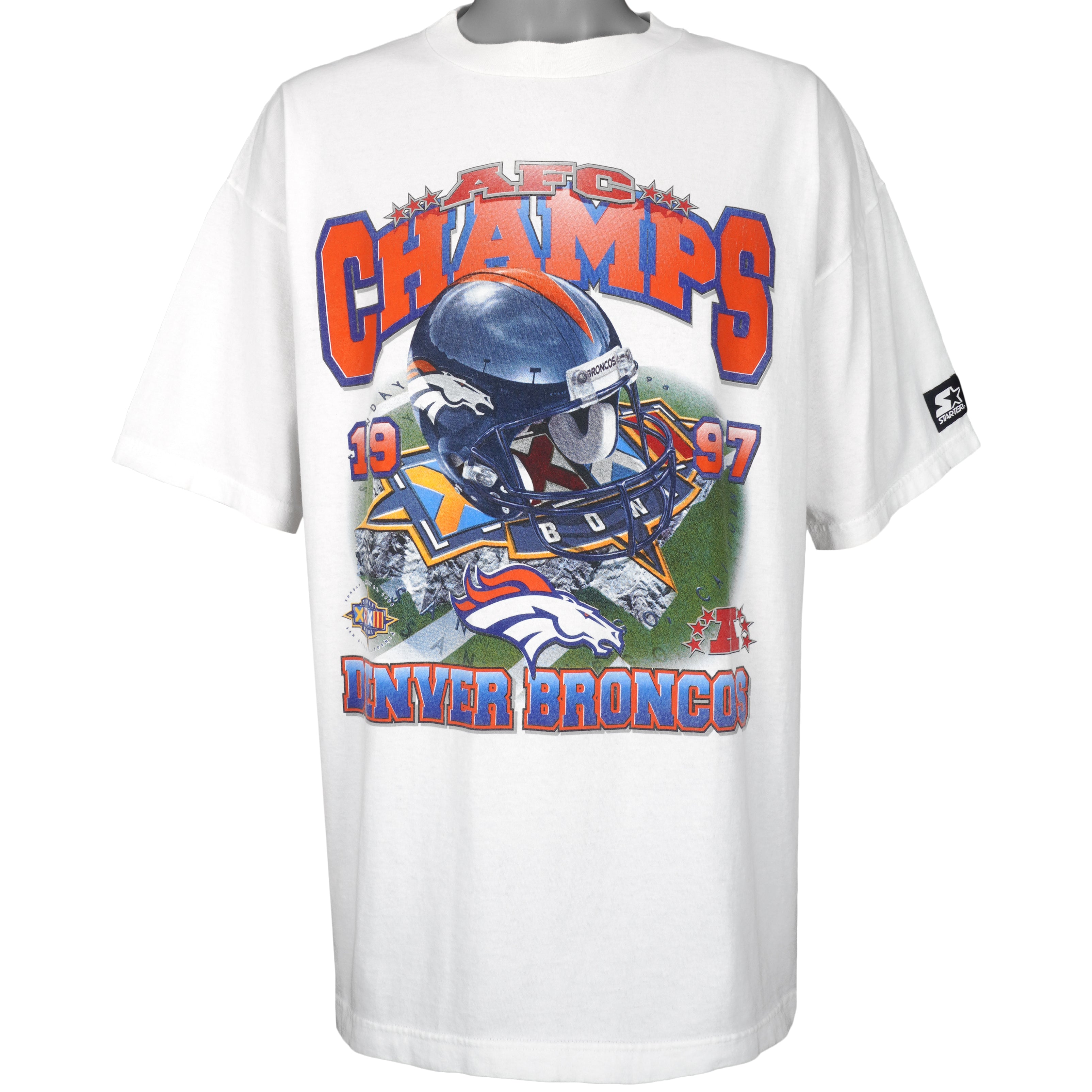Starter Denver Broncos Afc Champions T-Shirt 1997 Vintage Tshirt Unisex Sport Sweatshirt Hoodie Gift