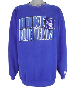 Starter Duke University Blue Devils Crew Neck Sweatshirt 1990S Vintage Unisex Sweatshirt American Football Shirt