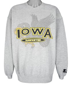 Starter Iowa Hawkeyes Crew Neck Sweatshirt 1990S Vintage Unisex Sweatshirt American Football Shirt, Gift For Dad