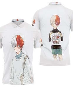 Stay Cool and Casual with Todoroki Shoto 3D All Over Print Polo Shirt
