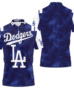Stay Cool and Look Stylish during the Baseball Season with the LA Dodgers Mlb Fan 3D All Over Print Polo Shirt