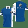 Stay Cool in Blue: 3D Printed Alfa Romeo Nct-Va Polo Shirt Ver 2 with Breathable Fabric Design