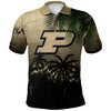 Stay Cool in Warm Weather with the NCAA Purdue Boilermakers Coconut Tree Tropical Polo Shirt with Breathable Fabric