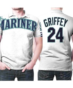 Stay Cool with Seattle Mariners Ken Griffey Jr. #24 3D All Over Print Polo Shirt