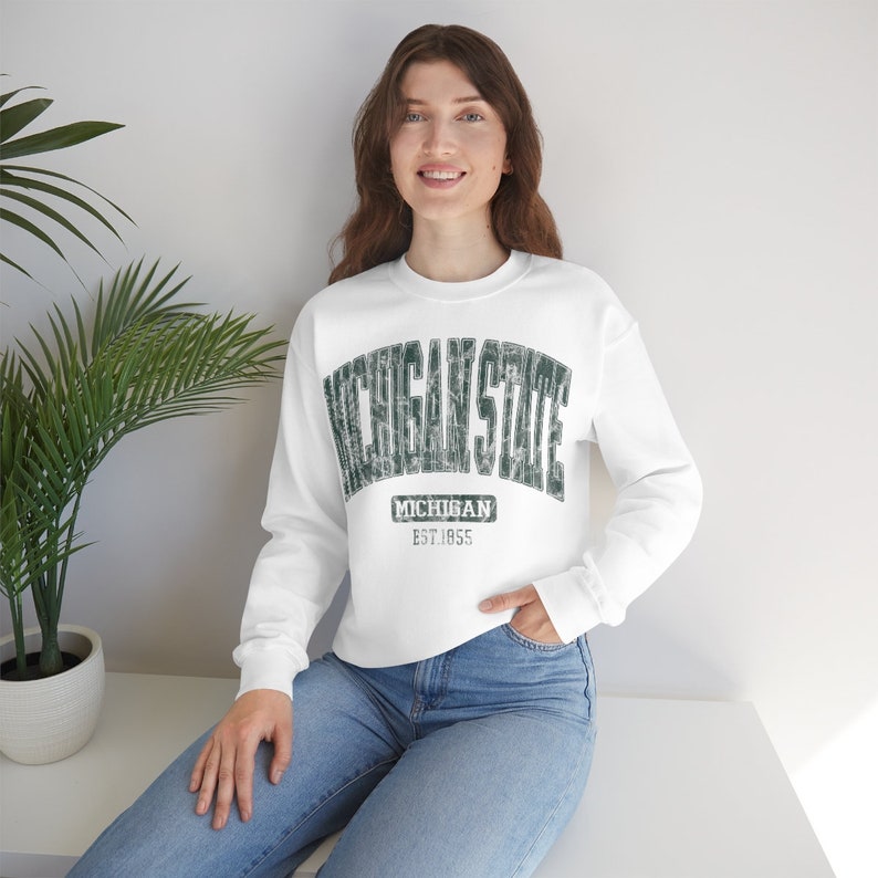 Stay Cozy And Stylish With A Vintage Michigan State Sweatshirt Michigan State, Vintage, Sweatshirt - Image 2