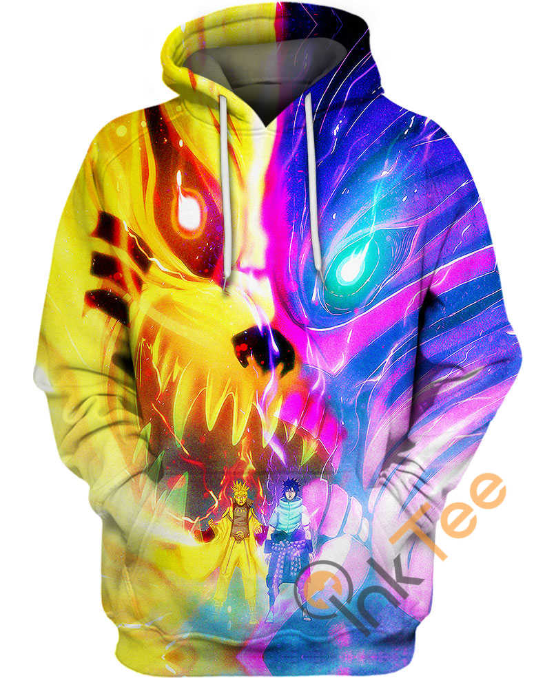 Stay Cozy with Kurama And Susanoo Hoodie 3D for Naruto Fans