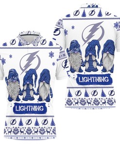 Stay Festive All Season Long with Tampa Bay Lightning Christmas Gnomes on a Cool 3D Polo Shirt with All-Over Print