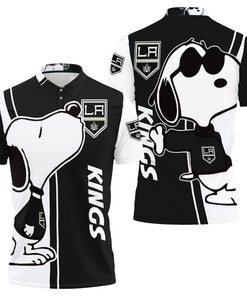 Stay Stylish and Comfortable with the LA Kings Snoopy Lover 3D Printed Polo Shirt