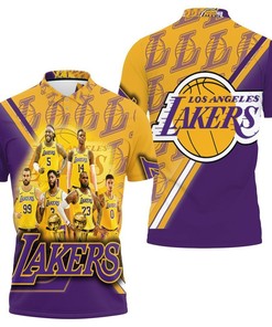 Stay Stylish and Comfortable with the LA Lakers Nba Western Conference Logo 3D Polo Shirt