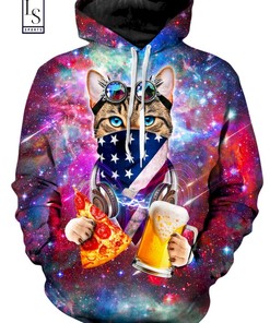 Stay Trendy with USA Rave Cat Hoodie