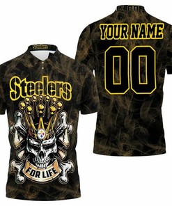 Stay True to The Steelers for Life with Our Personalized 3D All-Over Print Polo Shirt
