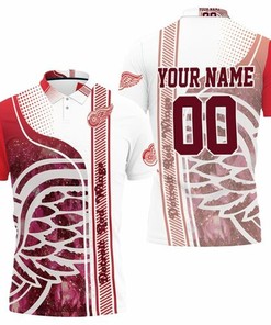 Stay Warm And Comfortable With This Detroit Red Wings Jersey Style Red And White 3D All Over Print Polo Shirt