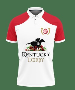 Stay comfortable all day long in this Red 3D Printed Kentucky Derby NQP-HT Polo Shirt Ver 1 made of Breathable Fabric