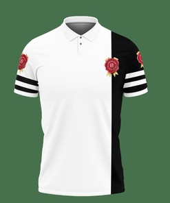 Stay comfortable and stylish in this White Jim Beam TNC-LT Polo Shirt Ver 1 with an All Over Print design