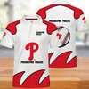 Stay comfortable and stylish while cheering on the Philadelphia Phillies with this 3D print polo shirt.