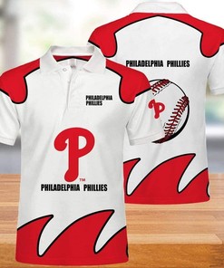Stay comfortable and stylish while cheering on the Philadelphia Phillies with this 3D print polo shirt.