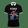 Stay cool and comfortable in this 3D Printed TAMA Drums DVT-LT Polo Shirt personalized 3D design.