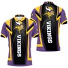 Stay cool and comfortable while cheering on the Minnesota Vikings with this breathable fabric polo shirt.
