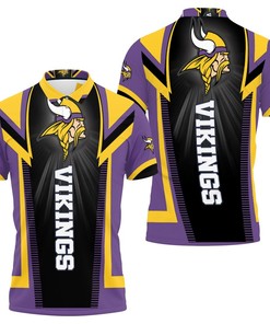 Stay cool and comfortable while cheering on the Minnesota Vikings with this breathable fabric polo shirt.