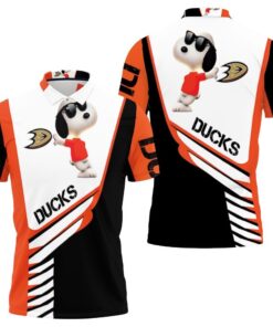 Stay cool and stylish with the Anaheim Ducks Snoopy 3D Polo Shirt