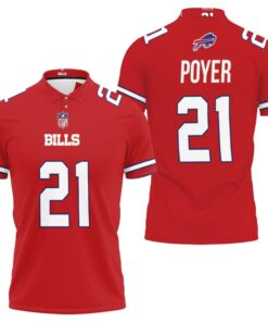 Stay cool and stylish with this Breathable Fabric Art Buffalo Bills Jordan Poyer #21 Great Player NFL Polo Shirt