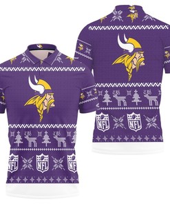 Stay cozy this holiday season with this unique Minnesota Vikings ugly sweatshirt Christmas 3D polo shirt.