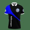Stay stylish all day long in the 3D Printed Volkswagen PVT-HL Polo Shirt Ver 2 (Blue) and comfortable fabric.
