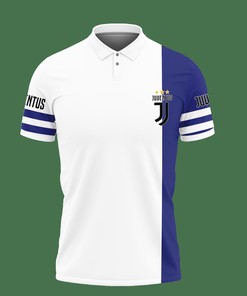 Stay stylish and comfortable in this Blue 3D Printed Juventus Tnt-Lt Polo Shirt Ver 2 made of Breathable Fabric