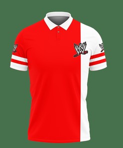 Stay trendy with the 3D Printed Wwe Tnt-Va Polo Shirt Ver 1 (Red) featuring an all-over print and classic polo collar.