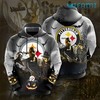 Steelers Halloween Jason Michael Freddy All Over Print 3D Hoodie