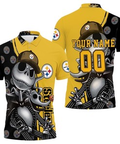 Step Up Your Style Game with Personalized Polo Shirt Featuring Pittsburgh Steelers Logo