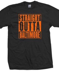 Straight Outta Baltimore Shirt, Orioles Ravens Md Parody For Women And Men