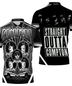 Straight Outta Compton with N.W.A. Art Members Caricature Polo Shirt All Over Print Shirt 3D T-Shirt