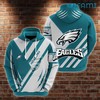 Stripe Pattern Blue White Logo Philadelphia Eagles 3D Hoodie with Custom Design
