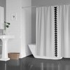 Stripe Shower Curtain with Triangles, Bring a Modern Touch to Your Bathroom Decor