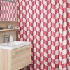 Striped Christmas Shower Curtain - Retro Bathroom Accessories and Backdrop for a Cozy Home