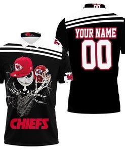 Stun Your Friends as Jack Skellington Keeps Kansas City Chiefs Fans Company on All Over Print 3D Polo Shirt