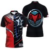 Style Up as Falcon New Captain America with Half Costume Style 3D All Over Print Polo Shirt