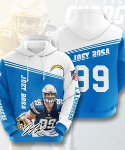 Stylish All Over Print 3D Hoodie for Los Angeles Chargers Fans with Custom Sport Design